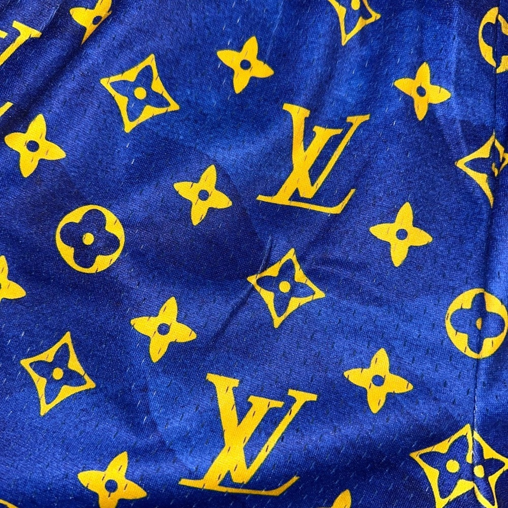 Asylum Men’s Blue & Yellow Satin Mesh Shorts - MEDIUM - BRAND NEW - Picture 2 of 6